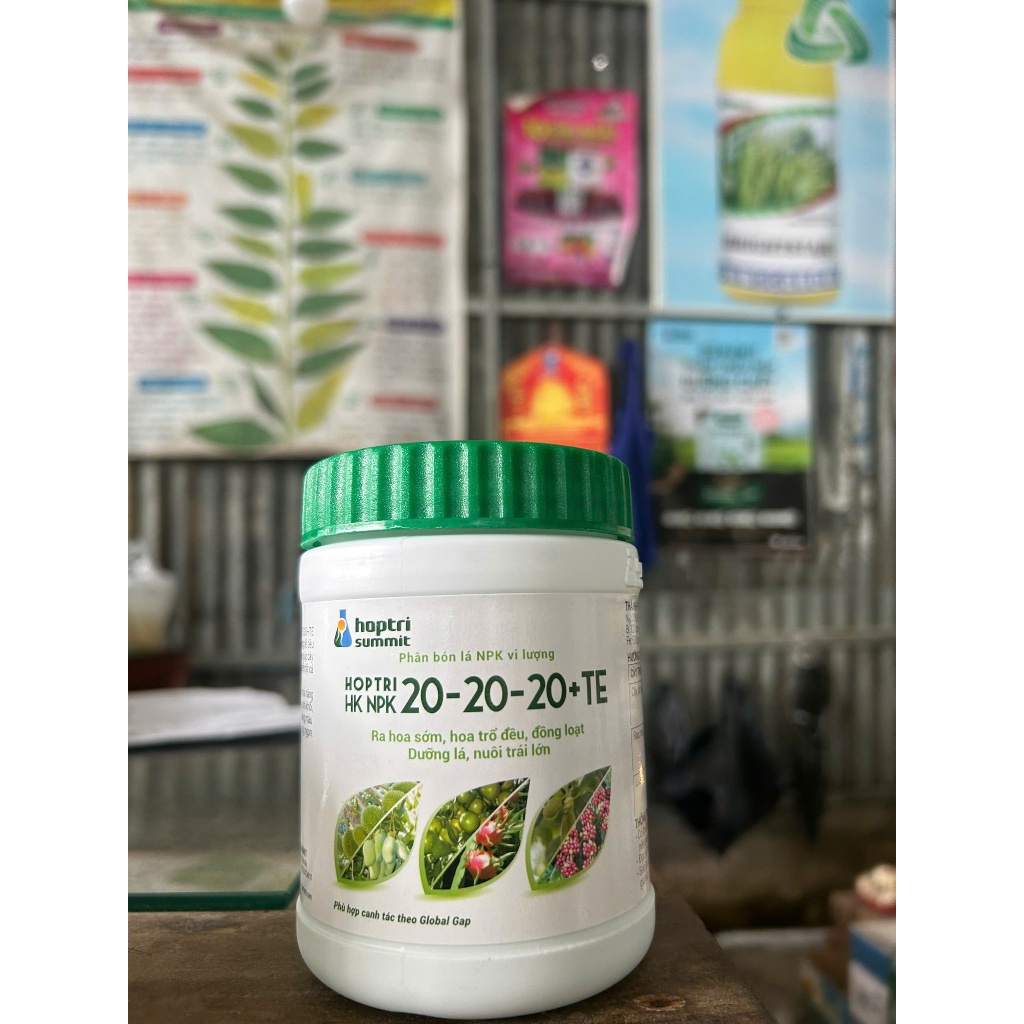 Phân bón NPK Vi lượng 20-20-20+TE 250g (Hợp trí) -Nuôi bông, nuôi trái, ...
