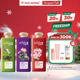 Dầu xả dược liệu Thái Dương 3 Hoa sen, Hoa Đào, Hoa Lá - Sao Thái Dương
