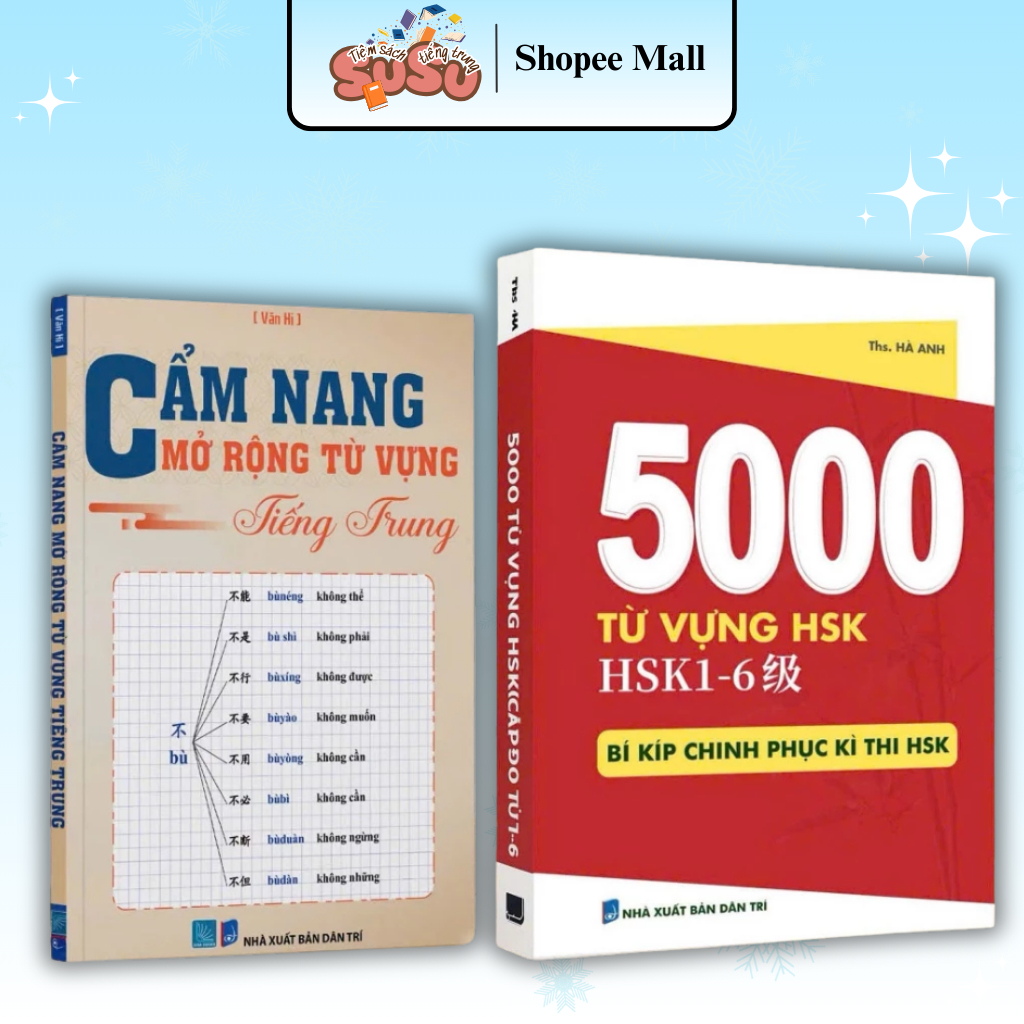 Sách-Combo:Cẩm nang mở rộng từ vựng tiếng trung+5000 từ vựng Hsk1-6 bí kíp chinh phục kì thi HSK