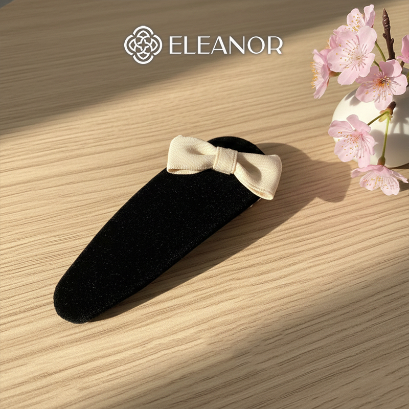 Kẹp tóc nữ Eleanor Accessories đính nơ basic phụ kiện tóc kẹp tóc mái 11167