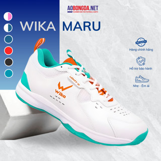  Giày Bóng Chuyền Giày Cầu Lông Wika Maru Nam Nữ Chính Hãng Da Pu Chống Xước Đệm EVA Êm Ái Tặng Bó Gối + Găng Nắng 