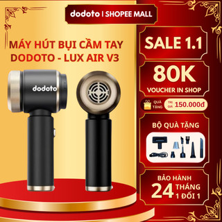  Máy hút bụi cầm tay dodoto mini không dây Lux Air V3 lực hút 25000 Pa Bảo hành 24 tháng 