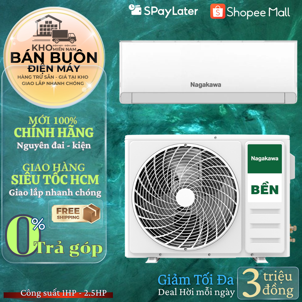 Điều hòa Nagakawa Inverter NIS-C09R2U51 | NIS-C12R2U51 | NIS-C18R2U51 | NIS-C24R2U51 – Model 2025
