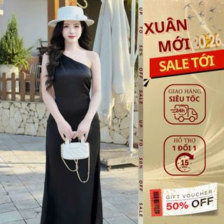  Đầm lụa lệch vai dáng đuôi cá chiết eo Emili Design váy lụa tôn dáng đi tiệc sang trọng V542 