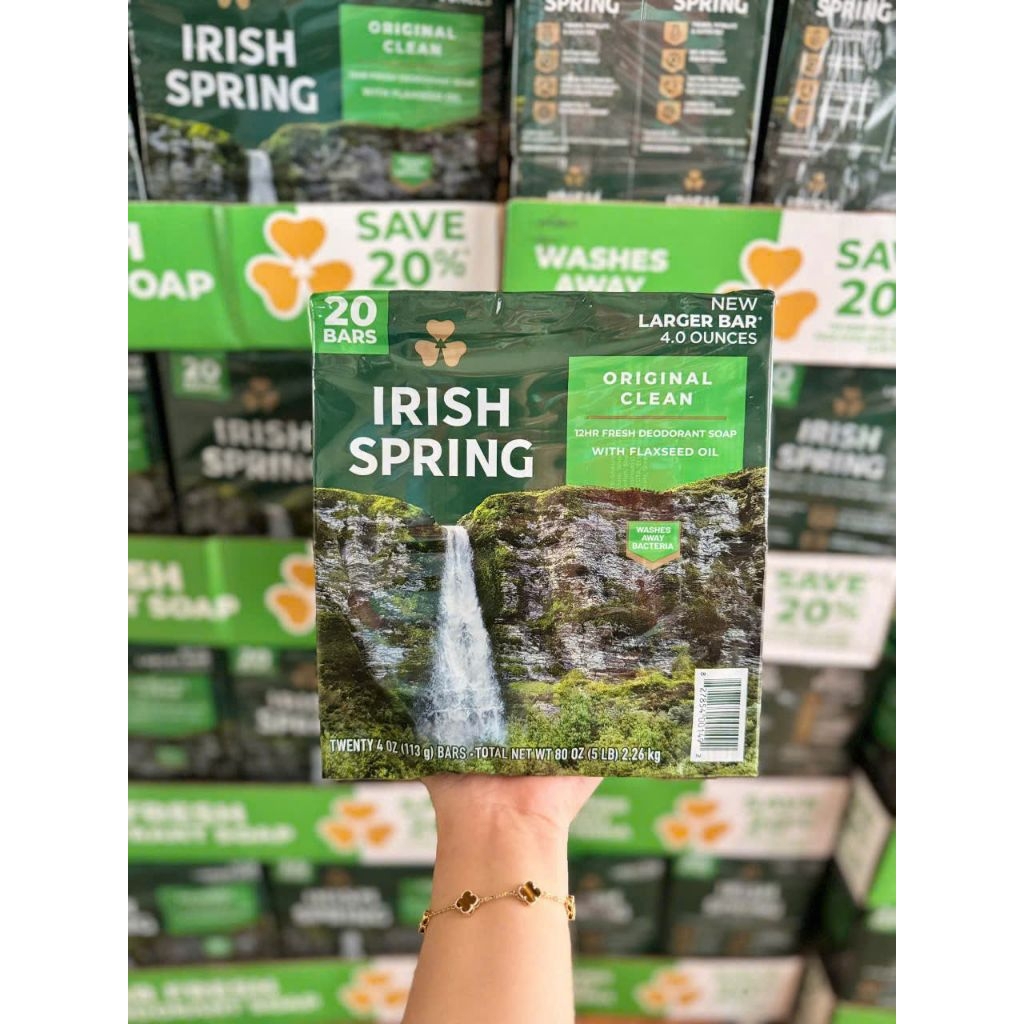 Hàng chuẩn Costco Mỹ - Xà bông Irish Spring lốc 20 cục