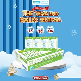  Sữa tươi UHT Đà Lạt True Milk VPMilk ít đường hộp 110ml  thùng 48 hộp  