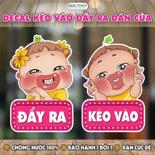 Decal Dán Kính Kéo Vào Đẩy Ra Chống Nước - Sticker Kéo Ra, Đẩy Vào Dán Cửa Kính Dễ Thương, Có Sẵn Keo Dán - DCBB099