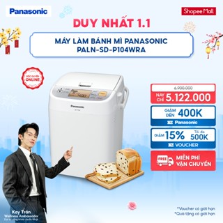   NHẬP ELPN500Q GIẢM 15% TỐI ĐA 500K   Máy Làm Bánh Mì Panasonic PALN-SD-P104WRA 13 thực đơn tự động - Hàng chính hãng 