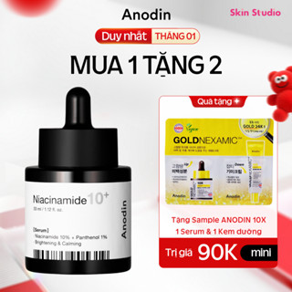  Tinh chất dưỡng sáng mờ thâm giảm mụn kiểm soát dầu thừa ANODIN NIACINAMIDE 10 PLUS Serum 33ml 
