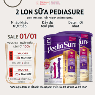  Sữa PediaSure Úc cho bé biếng ăn combo 2 lon sữa giúp trẻ tăng cân & cao lớn hàng chính hãng 