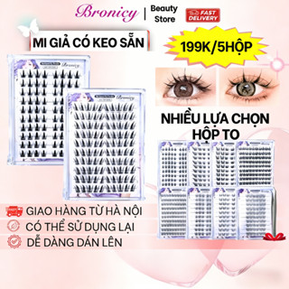  Bronicy 199K 5Hộp Mi Giả Có Keo Sẵn Mi Hướng Dương Hộp To Mi Giả Tự Nhiên Tây Tự Dính Mi Dưới 