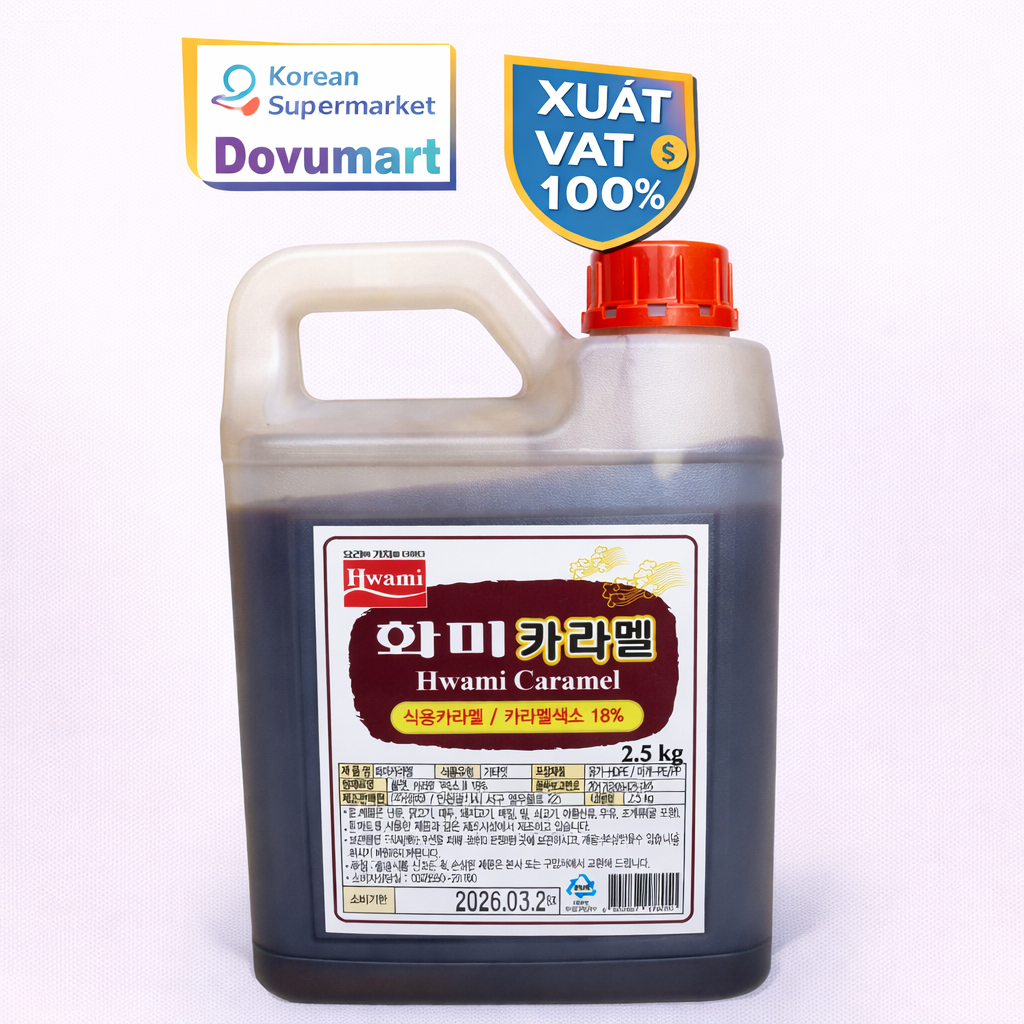 Nước Tạo Màu Caramen Hwami Hàn Quốc Can 2.5kg / 화미)카라멜
