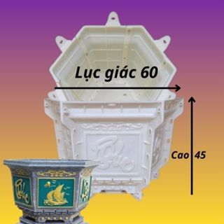  Khuôn đúc chậu cảnh Lục Giác 60  Riêng Chậu  Chất liệu nhựa ABS cao cấp Dùng làm chậu cây cảnh xi măng 