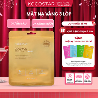  Mặt nạ vàng 3 lớp Kocostar Gold Mask giữ ẩm sâu da căng mướt 25 ml  miếng 