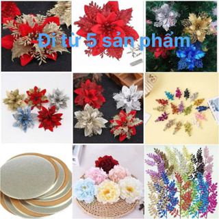 [GIÁ SIÊU RẺ] Phụ kiện làm tháp bánh, tháp nước, bông hoa trạng nguyên, hoa mẫu đơn, cành quả sung trang trí Tết 2025