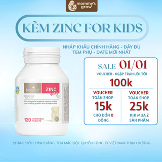  Viên Nhai Bổ Sung Kẽm BioIsland ZinC  Chính Hãng Từ Úc Tăng Đề Kháng Cho Trẻ BIOISLAND VIỆT NAM 