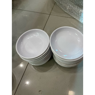 sét 10 chén nước  trắng chấm melamin