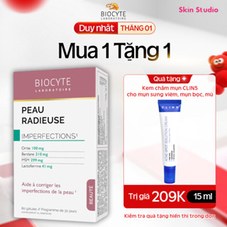 Viên uống giảm mụn đẹp da BOC Peau Radieuse Biocyte hộp 60 viên - Skin Studio 
