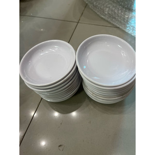sét 10 chén nước  trắng chấm melamin