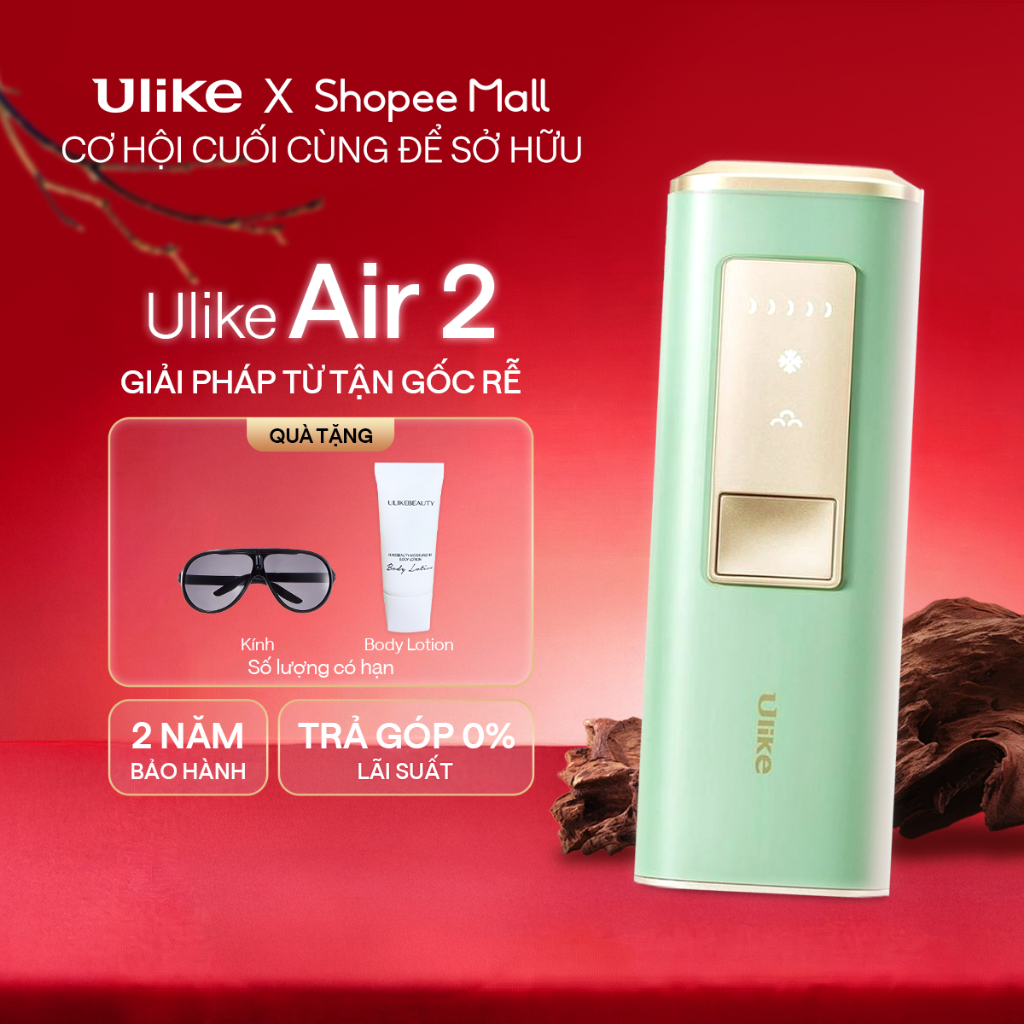 Máy triệt lông Ulike Air 2 công nghệ làm mát Ice Cooling IPL Sapphire Xanh bạc hà