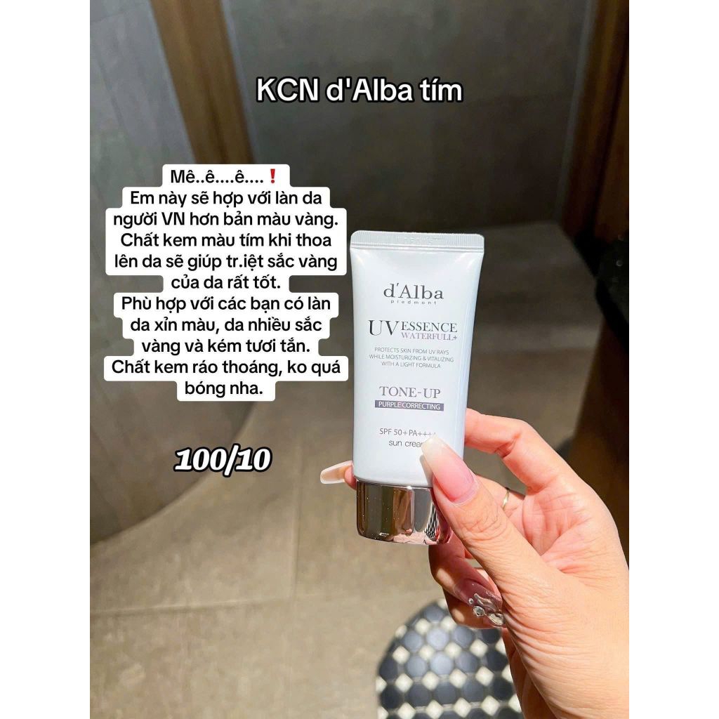 Kem chống nắng D'alba tím