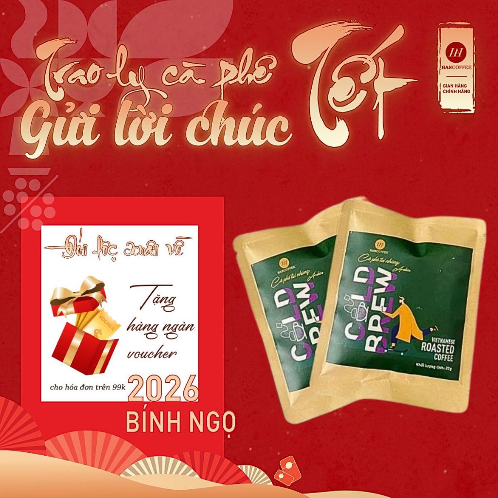 [Quà Tặng] 1 Gói Lẻ Cà Phê Ủ Lạnh ColdBrew Blend HANCOFFEE Nguyên Chất Đậm Vị
