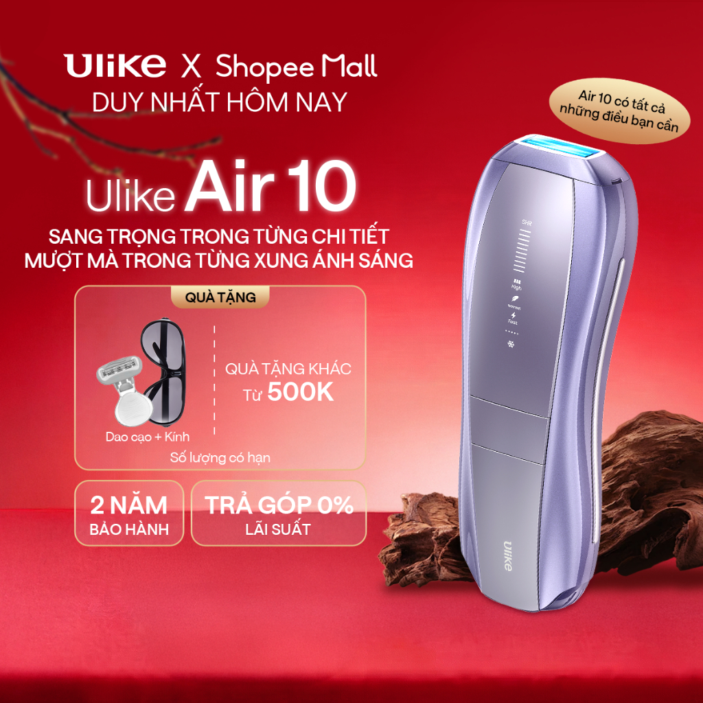 [Hannah] Máy triệt lông Ulike Air 10 công nghệ làm mát Ice Cooling IPL Sapphire Tím