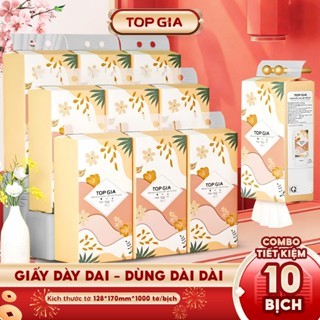  Khăn giấy cao cấp treo tường TopGia Tiểu hạ 10bịch 6bịch Giấy vệ sinh 4 lớp dày dặn an toàn,mềm mịn 