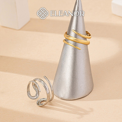 Nhẫn nữ Eleanor Accessories nhiều vòng cá tính phụ kiện trang sức 11319