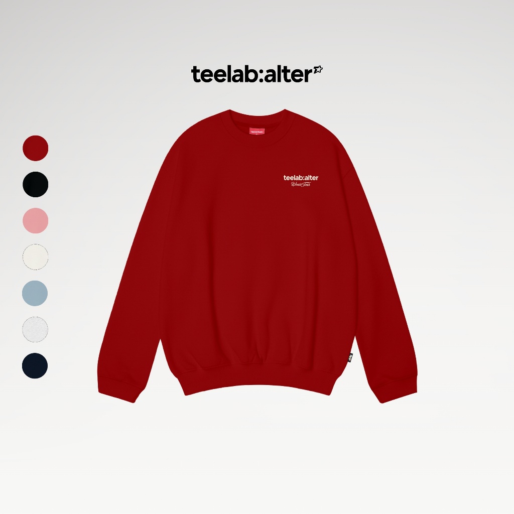  Áo Sweater Nỉ Lông Cáo Teelab Basic Logo Mềm mịn Unisex Nam Nữ Local Brand HD096 