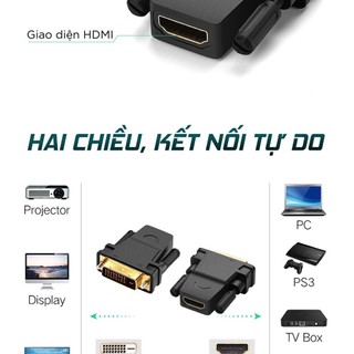 (XỊN) ĐẦU CHUYỂN DVI SANG HDMI, Đầu Chuyển DVI 24+1 ra HDMI(đầu âm)