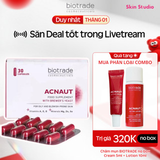  Viên uống giảm mụn đẹp da điều hòa nội tiết BIOTRADE ACNAUT FOOD SUPPLEMENT hộp 30 viên-Skin Studio 