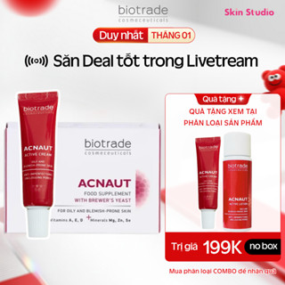  Combo Viên uống Biotrade & Kem chấm mụn Acnaut Cream cho da mụn sưng mụn viêm - Skin Studio 