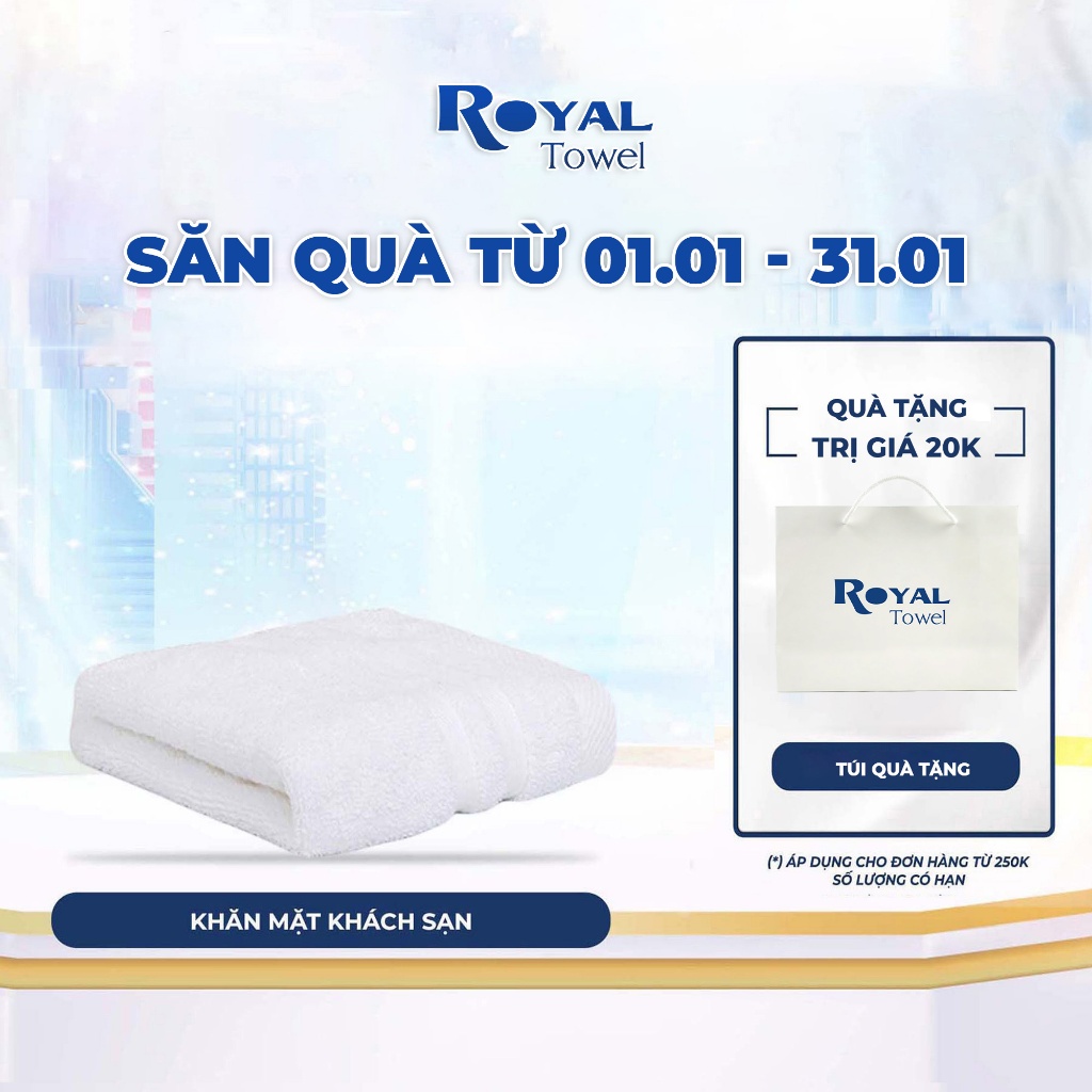 Khăn Mặt Khách Sạn Royal 30x50cm Với Sợi Bông 100% Cotton