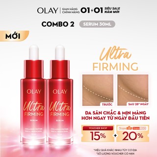   MỚI  Combo 2: Serum OLAY Ultra Firming Giúp Da Săn Chắc & Mịn Màng 30MLx2 