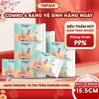  Băng vệ sinh nữ Topgia dùng hằng ngày thoáng khí thoải mái ngày dài vải dệt mềm mại an toàn cho da 