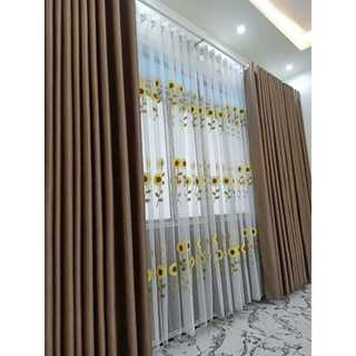 thanh lý rèm vải voan spa 3m cao 2m7 chỉ việc treo.