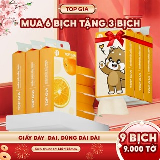  Khăn giấy gấu trúc treo tường Top Gia 1000 tờ 4 lớp làm từ bột tre nguyên chất an toàn 