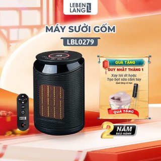  Máy sưởi mini Lebenlang LBL0279 quạt sưởi gốm điện tử ngắt tiết kiệm điện không đốt oxy,an toàn 