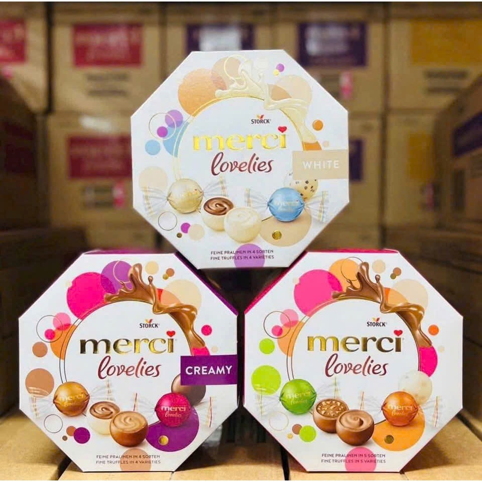 Kẹo Socola MERCI LOVELIES 185g | Socola cao cấp Đức – Quà tặng ngọt ngào