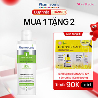  Toner Pharmaceris 3% Mandelic Acid Sebo - Almond -Claris Giảm Dầu Mụn Làm Sáng Đều Màu Da 190ml 