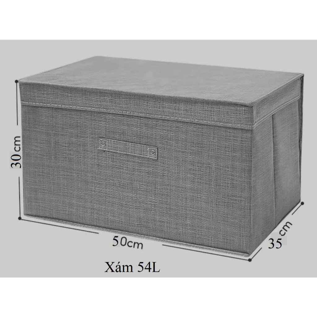 [Big - Size] Hộp vải không ngăn đựng quần áo xuất khẩu Mỹ - Cỡ Lớn - Hàng chất lương - SỨC CHỨA 54L