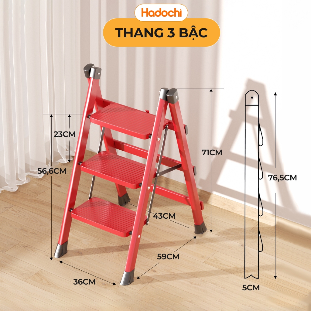 Thang Gấp Gọn Thông Minh,Thang Ghế Đa Năng Cho Gia Đình Chịu Tải 150kg, Thang Thép Carbon Dày Dặn | BigBuy360 - bigbuy360.vn