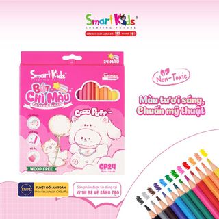   MỚI VỀ  Bút Chì Màu Coco Puff Smartkids 12 24 Màu Tô – Thiết Kế Dễ Thương – Chuẩn EN71 – An Toàn Cho Bé 