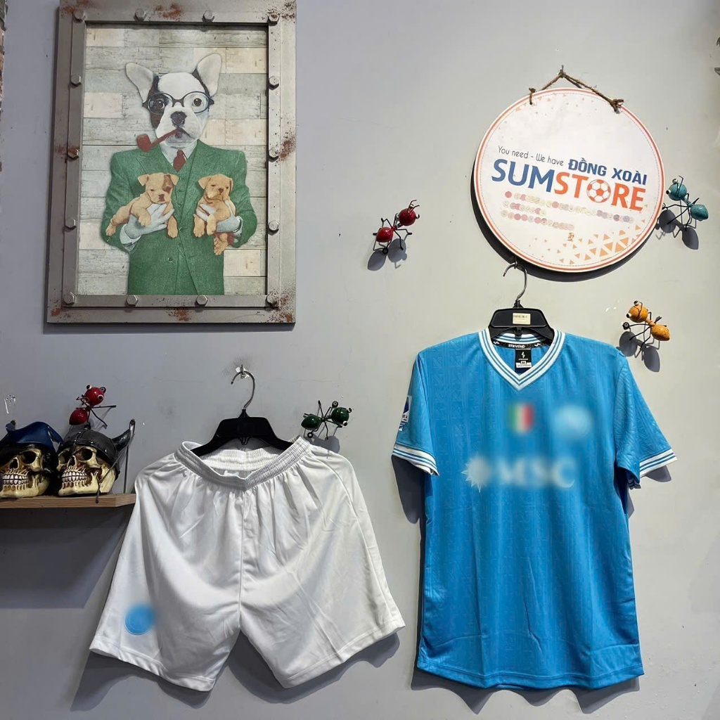Quần Áo Đá Banh CLB Napoli Strivend (Nhiều Màu, Đã Che Logo) - Bộ Quần Áo Thể Thao Đẹp, Hot 2015