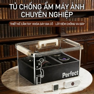 Tủ chống ẩm cho máy ảnh kèm đệm giảm chấn