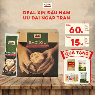  Cà phê bạc xỉu hoà tan C+ combo 3   5 hộp Cộng Cà Phê 