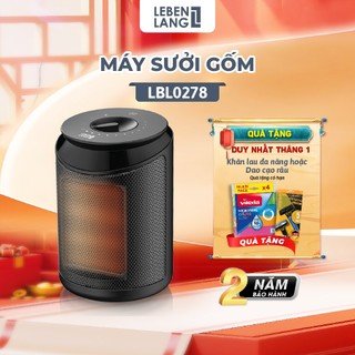  Máy sưởi mini Lebenlang LBL0278 quạt sưởi gốm 2000W tiết kiệm điện không đốt oxy,an toàn BH 2 năm 