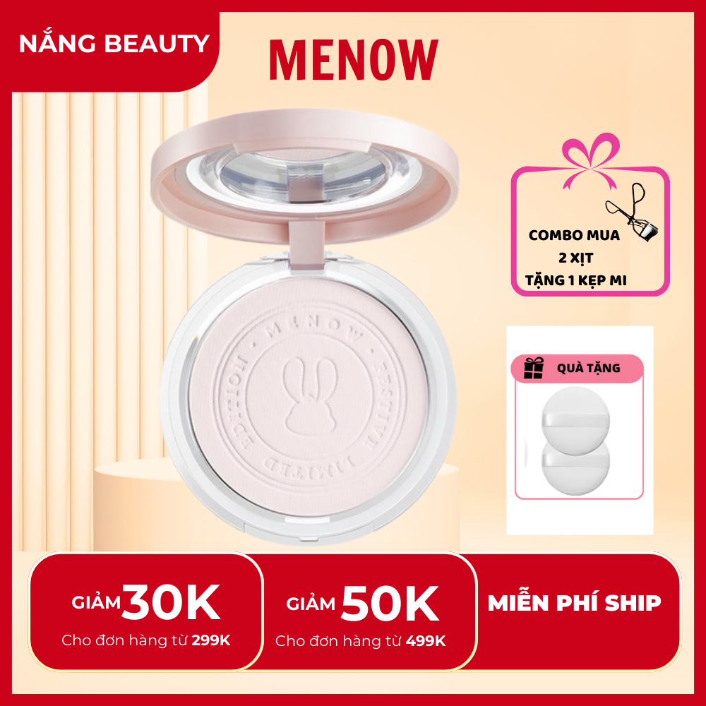 [MENOW] Phấn Phủ Nén Kiềm Dầu, Chống Nước MENOW Rabit Compact Powder Che Phủ Hoàn Hảo 8.5gr