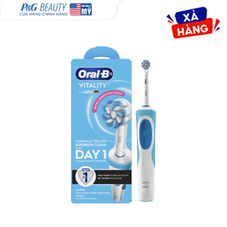  Bàn Chải Điện ORAL-B Loại Bỏ Thêm Đến 100% Mảng Bám Vitality Extra Sensitive Clean D12.513 - Hộp 1 Cái 